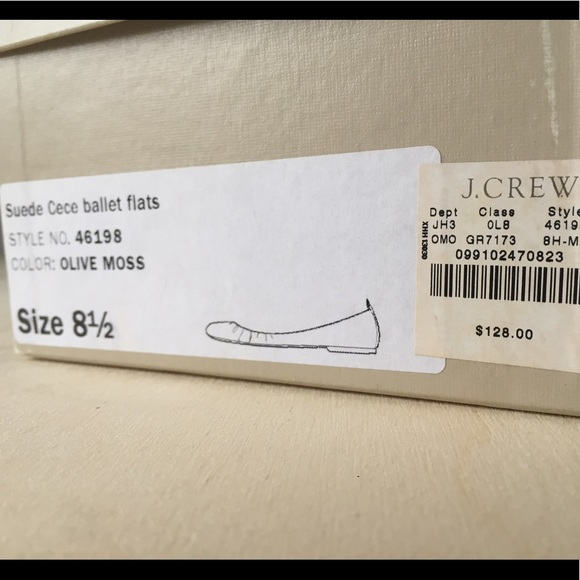 J Crew olive green suede ballet flats. - Picture 8 of 8